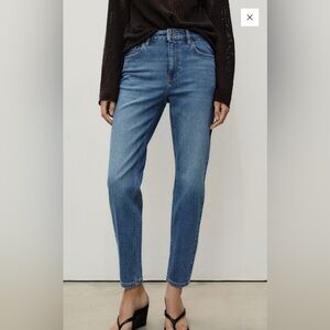 Mango | MNG Denim | New Mom | Straight Leg |High Rise | Med Blue | Jeans |Size 4